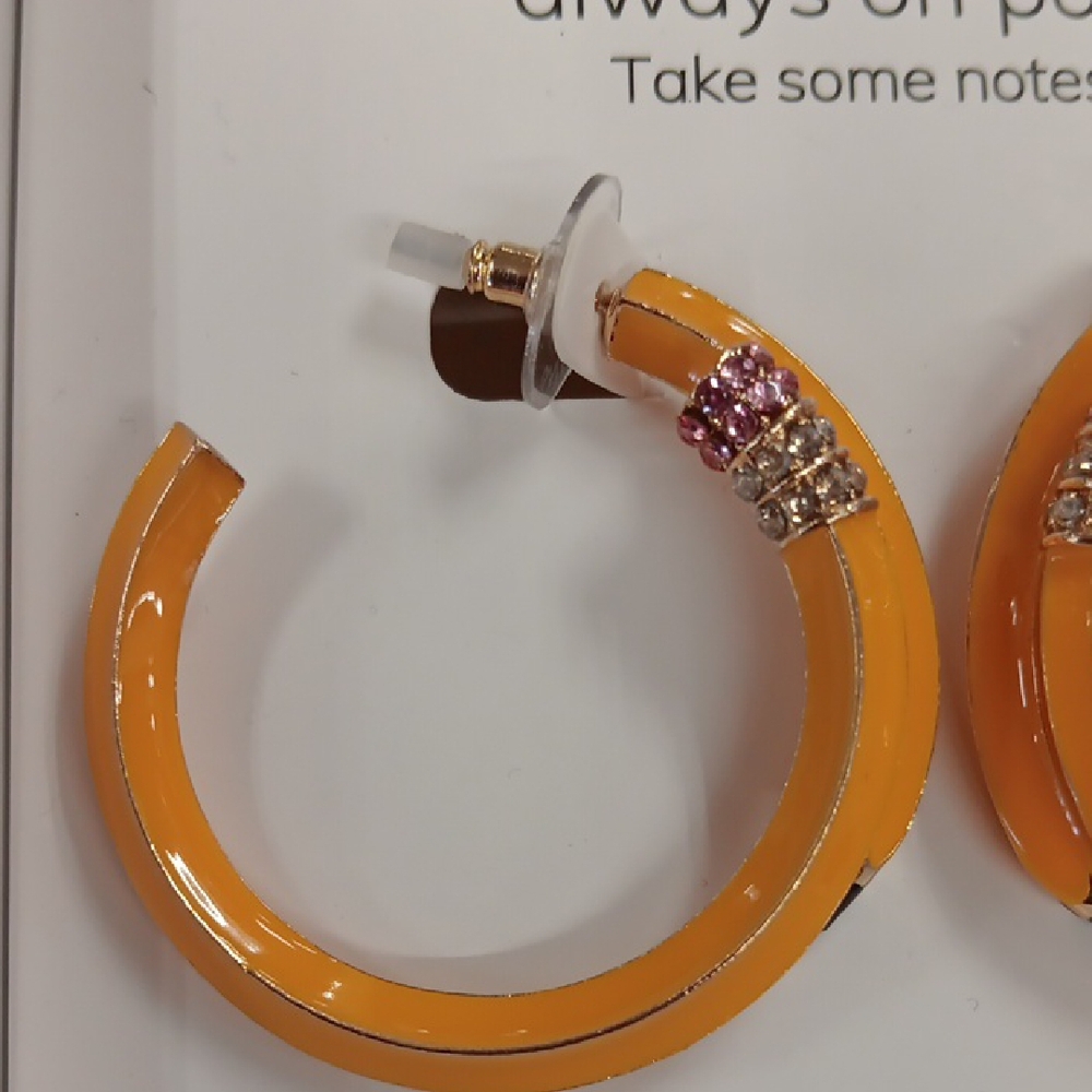 BaubleBar Vibrant Pencil Hoop Earrings NWT - Picture 2 of 5